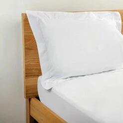 Hotel Pillow Case - 100% Cotton Percale - 200tc - Oxford Style - 66x92cm - Pair - White