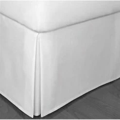 Hotel Base Valance - 200tc Luxury 100% Egyptian Cotton Percale - White