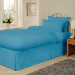 Hotel Base Valance - Kick Pleat - 50/50% Polyester Cotton - 144tc - Dyed Colours