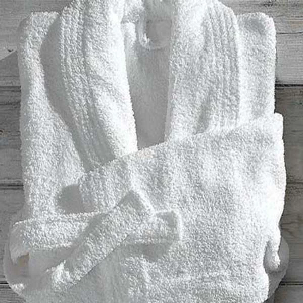 Hotel Bathrobe - 100% Cotton Towelling - Extra Large - White