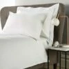 Hotel Eco Organic Pillow Cases - Oxford Style 66x92cm - 100% Organic Cotton - 200tc - Pair - White