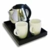 Hotel Hospitality Welcome Tray - Faux Leather - Black