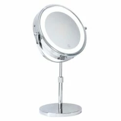 Bathroom Mirror - Corby Winchester Free Standing Illuminated - Double Side - Chrome - Case Of 6