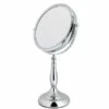 Bathroom Mirror - Free Standing Vanity Mirror - High Quality - Double Sided - 7x Mag - Chrome Finish