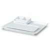 Hotel Hospitality Welcome Tray - Northmace Free Standing 3 Part Beverage Tray - White