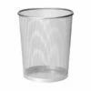 Hotel Waste Bins - Hotel Bedroom Waste Bin - 18 Litre - Silver Metal Mesh
