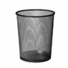 Hotel Waste Bins - Hotel Bedroom Waste Bin - 18 Litre - Black Metal Mesh