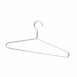 Hotel Standard Hook Chrome Plated Steel Coat Hangers - 50 Per Case - Chrome