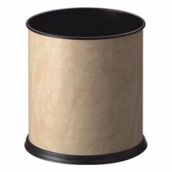 Hotel Waste Bins - Luxury Vinyl Covered Bedroom Bin - 10 Litre - Stone