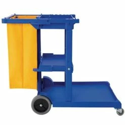 Jantex Cleaning / Janitorial Trolley - 113cmx50cmx98cm - Blue