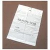 Plastic Hotel Laundry Bags - White Pvc - With Drawstring - 500 Per Case - Style 1