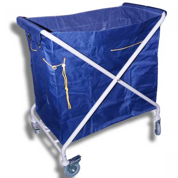 Laundry Trolley With 240 Litre Heavy Duty Navy Linen Bag - 77(w)x55(d) X99(h)cm