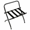 Corby Ashton Metal Folding Luggage Rack With Rear Bar - Black