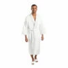 Hotel Bathrobes - Luxury Velour And Terry Towelling - Mitre Ambassador - Shawl Collar - White