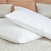 Hotel Pillow Protector - Mitre Linen - Pillowshield Zipped - Cotton - 50x90cm - White