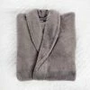 Microfibre Bathrobe - Mitre Vienna - 100% Polyester - Large - Grey