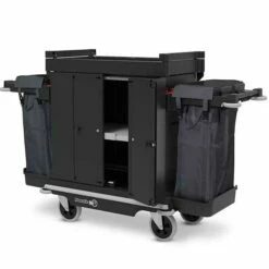 Numatic Nukeeper Housekeeping Laundry Trolley - Lockable Doors - 2 X 100 Litre Bags