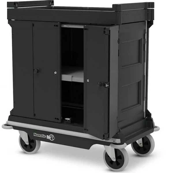 Numatic Nukeeper Housekeeping Laundry Trolley - Lockable Twin Doors