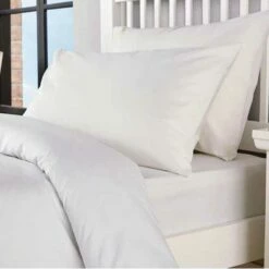 Hotel Pillow Cases - 50/50% Polyester Cotton - 144 Thread Count - Housewife Style - White