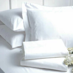 Hotel Pillow Cases - Cotton Rich - 80% Cotton/20% Polyester - 200 Thread Count - Pack Of 10 - White
