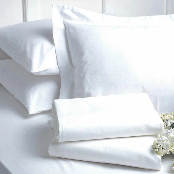 Hotel Pillow Cases - Cotton Rich - 80% Cotton/20% Polyester - 200 Thread Count - Pack Of 10 - White