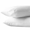 Hotel Pillow Protector - Deluxe 100% Cotton - Water Resistant - Anti-bacterial Zipped - Pair- White