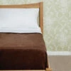 Polyester Comfort Fleece Blanket - 450gsm - Chocolate