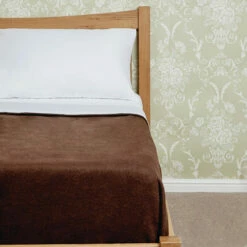 Polyester Comfort Fleece Blanket - 450gsm - Chocolate