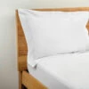 Hotel Pillow Cases - Polyester / Cotton Percale - 180tc - Oxford Style - 64x90cm - Pair - White