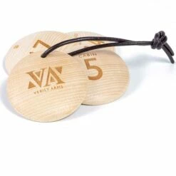 Natural Hardwood Wooden Round Key Fob