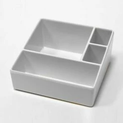 Sachet Holder/ Presentation Tray - Melamine - Four Compartments- Ivory