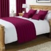 Mitre Simplicity Design Quilted Bed Runner - High Quality Faux Silk - Magenta