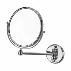 Bathroom Mirror - Vanity / Shaving - Wall Mounted - Single Arm - Double Sided - Chrome Finish
