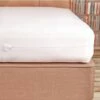 Hotel Pillow Protector - Mitre Linen - Sleepsafe - Zipped - 50x75cm - Pack Of 2 - White