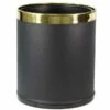 Smart Bins - Hotel Bedroom Bin - 10 Litre - Black With Gold Rim