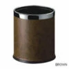 Smart Bins - Hotel Bedroom Bin - 10 Litre - Dark Brown With Chrome Rim