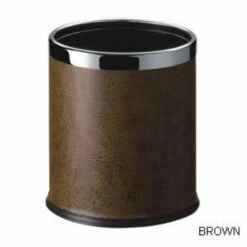 Smart Bins - Hotel Bedroom Bin - 10 Litre - Dark Brown With Chrome Rim