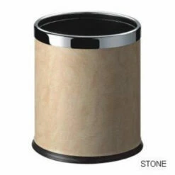 Smart Bins - Hotel Bedroom Bin - 10 Litre - Stone With Chrome Rim