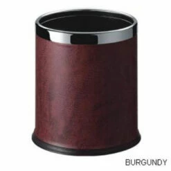Smart Bins - Hotel Waste Bins - 10 Litre - Burgundy With Chrome Rim