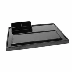 Welcome Hospitality Tray - Standard Three Tray Set Without Kettle - Black