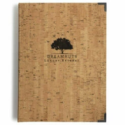 Guest Room Folders - Synthetic Cork - A4 Size - Tag Fixing - Clear Pockets