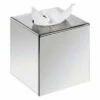 Tissue Box - Corby Devon Cube Tissue Box Cover - Chrome Finish - Case Of 6