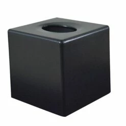 Tissue Box - Corby Devon Cube Tissue Box Cover - Black - Case Of 6