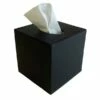 Tissue Box - Cube Tissue Box Cover - Abs Plastic - 13x13x13cm - Matt Black