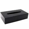 Tissue Box - Oblong Tissue Box Cover - Abs Plastic - 25x14x6.5cm - Glossy Black