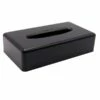 Tissue Box - Oblong Tissue Box Cover - Abs Plastic - 25x14x6.5cm - Matt Black