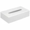 Tissue Box - Oblong Tissue Box Cover - Abs Plastic - 25x14x6.5cm - White