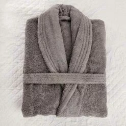 Hotel Bathrobe - Mitre Curzon - Cotton Towelling - Grey