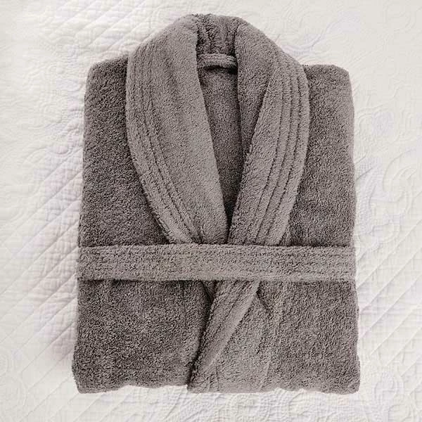 Hotel Bathrobe - Mitre Curzon - Cotton Towelling - Grey