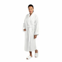 Hotel Bathrobe - Mitre Curzon - 100% Cotton Towelling - White